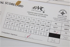 Bean, Daly, Pavin, Crenshaw, Faldo & Goydos Signed Used Official FedEx/BellSouth/Vancouver Scorecards
