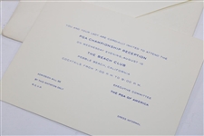 1977 PGA Championship at Pebble Beach Reception Invitations w/ Envelopes