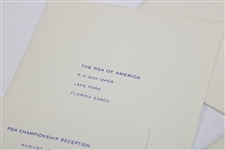 1977 PGA Championship at Pebble Beach Reception Invitations w/ Envelopes