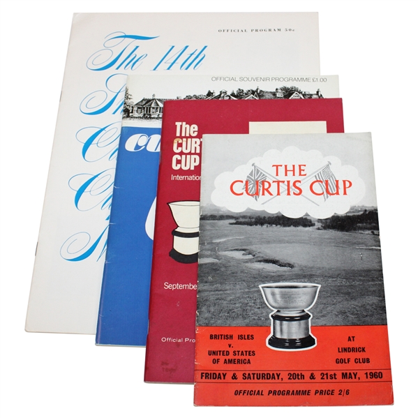 1960, 1964, 1966 & 1984 Curtis Cup Matches Official Programs