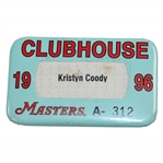 1996 Masters Tournament Clubhouse Badge 