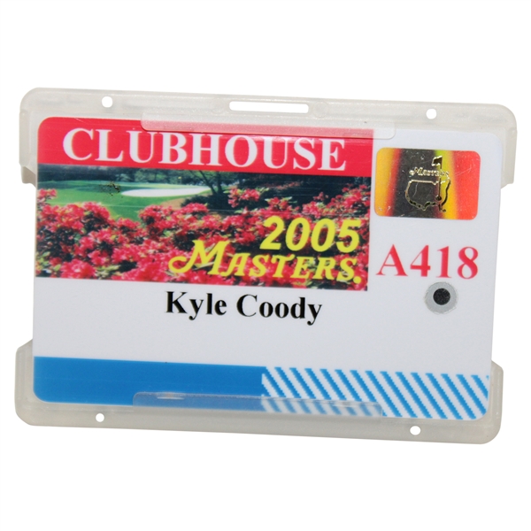 2005 Masters Tournament Clubhouse Badge 