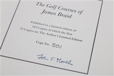 1957 'The Golf Courses Of James Braid' LTD ED # 501/525 Signed by Author John Moreton