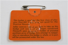 Charles Coody Signed 1971 Masters Tournament SERIES Badge #8813 JSA ALOA