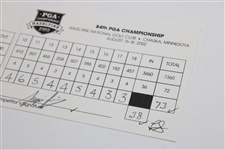 Sergio Garcia 2002 PGA Championship at Hazeltine 3rd Rd Match Used Scorecard