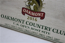 2016 US Open at Oakmont Player Gift Wooden Sign