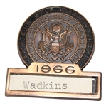 Lanny Wadkins 1966 US Amateur Championship at Merion GC Contestant Badge/Clip