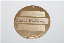 Lanny Wadkins' 1974 The Masters Tournament Contestant Metal Bag Tag