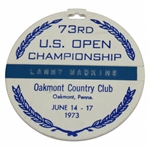 Lanny Wadkins 1973 US Open Championship at Oakmont Country Club Contestant Bag Tag