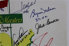Masters Champs Signed 'The Masters' Logo Broadside with 29 Total Champs! JSA ALOA
