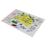 Masters Champs Signed 'The Masters' Logo Broadside with 29 Total Champs! JSA ALOA