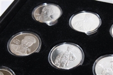 1974 World Golf Hall of Fame Ltd Ed Silver Coin Collection in Original Box w/Info & Certs - 2 Payne Medals