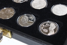 1974 World Golf Hall of Fame Ltd Ed Silver Coin Collection in Original Box w/Info & Certs - 2 Payne Medals