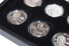 1974 World Golf Hall of Fame Ltd Ed Silver Coin Collection in Original Box w/Info & Certs - 2 Payne Medals