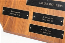 Honoring Henry 'H.G.' Picard's 1925-1960 Career Highlights Personal Gifted Wood Plaque