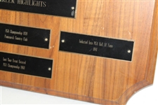 Honoring Henry 'H.G.' Picard's 1925-1960 Career Highlights Personal Gifted Wood Plaque