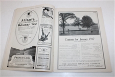 1917 Golfers Magazine with Red Coat Lady Golfer Cover - Chicago, January