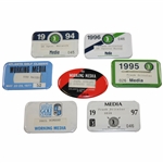 Seven (7) Different Badges From Atlanta PGA Tour Events 1970s-1990s