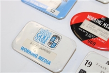 Seven (7) Different Badges From Atlanta PGA Tour Events 1970's-1990's
