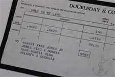 Bobby Jones' Personal 'Golf Is My Game' Letters to Par 3 Architect George Cobb & Royalty Statement