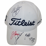 Spieth, Thomas, Hodges, Fowler, & Homa Signed Titleist FootJoy Hat JSA ALOA