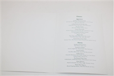 2019 Augusta National Golf Club Dinner Menu
