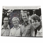 1975 World Series of Golf UPI Wire Photo of Foursome of Nicklaus, Watson, Wieskopf & Graham