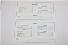 Arnold Palmer Signed Augusta National Golf Club Patio Menu JSA ALOA