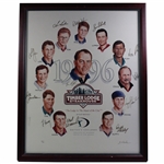 Payne, Mickelson & others Signed Ltd Ed 1996 Daytons Challenge Timber Lodge Poster #21/25 - Framed JSA ALOA