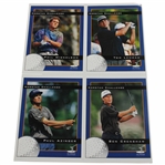 Early Mickelson, Lehman, Azinger & Crenshaw Signed 1995 Norstan Challenge Uncut Card Sheet JSA ALOA