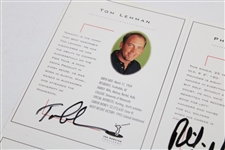 Early Mickelson, Lehman, Azinger & Crenshaw Signed 1995 Norstan Challenge Uncut Card Sheet JSA ALOA