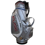 Tiger Woods Official FUSE Science Logo Full Size Golf Bag Red/Blue Lining - Excellent Condition