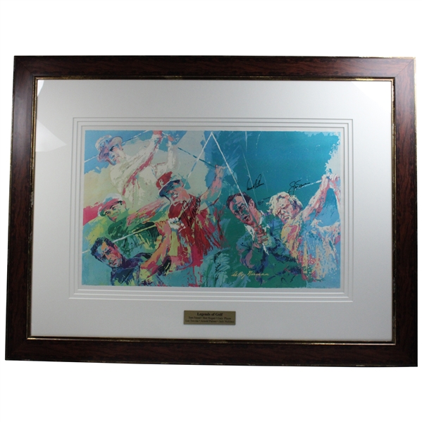 Hogan, Snead, Palmer, Nicklaus, Trevino & Player Golf Champions Signed Neiman Print - Framed JSA ALOA
