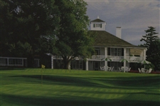 1988 Augusta National GC Ltd Ed 18th Green & Clubhouse Linda Hartough #58/950 - Framed