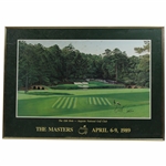 Champion Nick Faldo Signed 1989 The Masters Augusta National GC 12th Hole Poster - Framed JSA ALOA