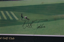 Champion Nick Faldo Signed 1989 The Masters Augusta National GC 12th Hole Poster - Framed JSA ALOA