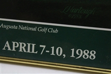 1988 Augusta National GC 18th Green & Clubhouse Linda Hartough Poster - Framed