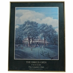 Champion Curtis Strange Signed 1988 US Open at The Country Club (Brookline) Poster - Framed JSA ALOA