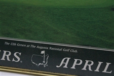 1996 The Masters Augusta National GC 12th Hole Green Poster - Framed