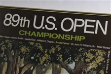 Champion Curtis Strange Signed 1989 US Open at Oak Hill 'Hill of Fame' Poster - Framed JSA ALOA