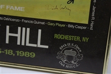 Champion Curtis Strange Signed 1989 US Open at Oak Hill 'Hill of Fame' Poster - Framed JSA ALOA