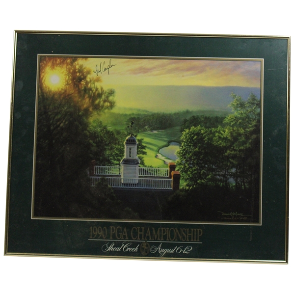 Fred Couples Signed 1990 PGA Championship at Shoal Creek Daniel A. Moore Poster - Framed JSA ALOA