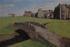 2000 The OPEN Championship at St. Andrews Swilcan Bridge w/Tickets & Card Display - Framed