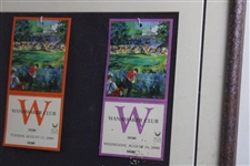 2000 PGA Championship at Valhalla Neiman Image w/Tickets Display - Framed