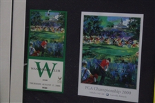 2000 PGA Championship at Valhalla Neiman Image w/Tickets Display - Framed