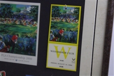 2000 PGA Championship at Valhalla Neiman Image w/Tickets Display - Framed