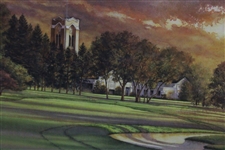 2003 US Open at Olympia Fields Country Club Hole #10 Poster by Steve Lotus - Framed