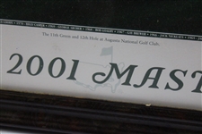 2001 The Masters Augusta National GC 11th Green & 12th Hole Poster - Framed