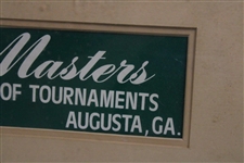 Craig Stadler Signed 1982 'The Masters: The Tournament of Tournaments' Sign - Matted JSA ALOA