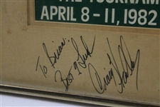 Craig Stadler Signed 1982 'The Masters: The Tournament of Tournaments' Sign - Matted JSA ALOA